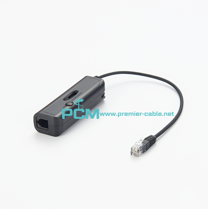 RJ9 Headset Adapter with 8 Circuit Lines Switch 	